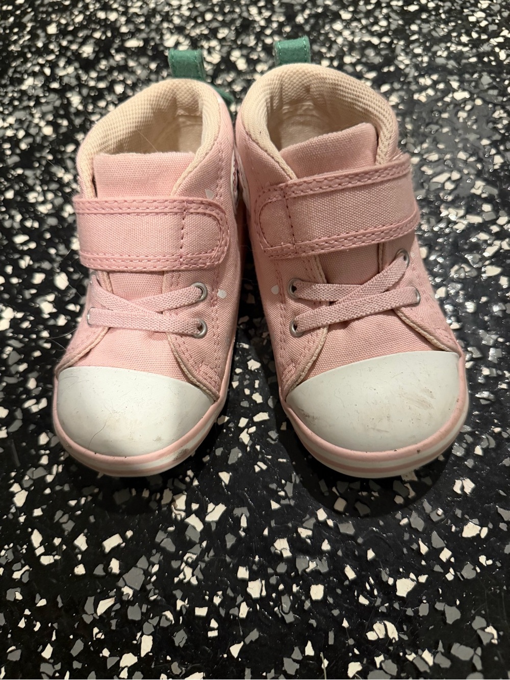 Converse Pink Canvas Baby Walker Sneakers with White Toe